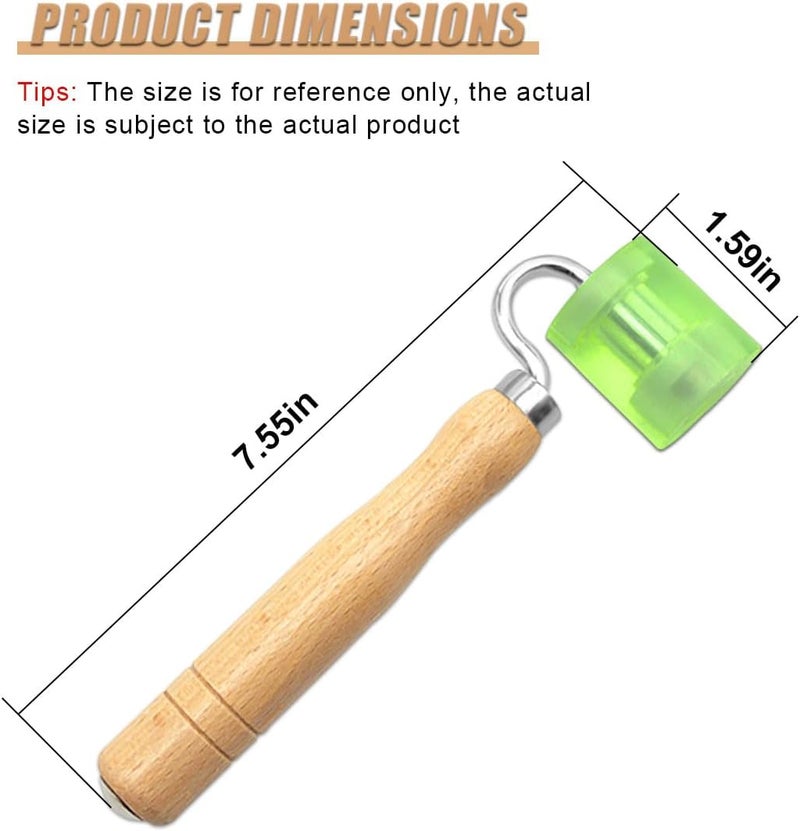 ZIMISI Car Sound Deadening Roller, Wallpaper Seam Roller with Wood Handle, Audio Sound Deadening Application Tool for Heat Abatement Mat, Noise Filter Pads, Wallpaper (1PC) - Image 2